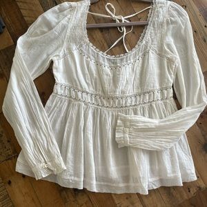 Free People Boho Long Sleeve Blouse